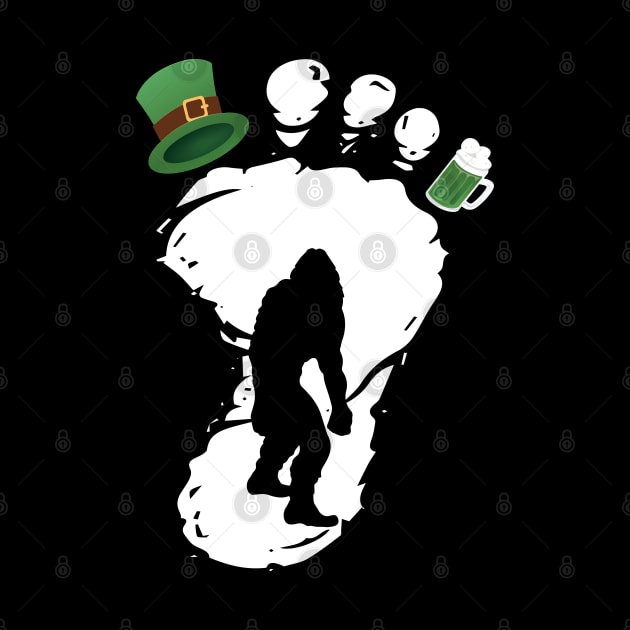 Funny Bigfoot St Patricks Day 2023 Foot Shamrocks Women Kid by DesignHND