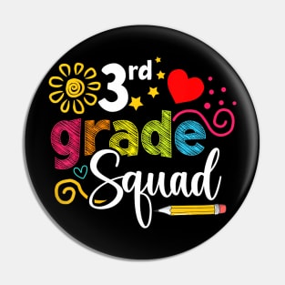 Third Grade Squad Back To School Teacher Kids Pin