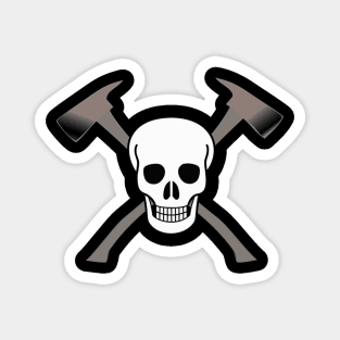 skull with two axes Magnet