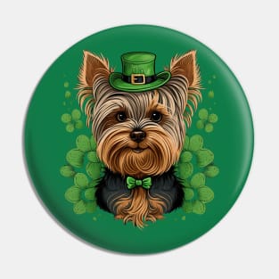 Yorkshire Terrier St. Patrick's Day Pin