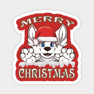 Cute Fursuit Puppy Dog, Christmas furry fursona Magnet