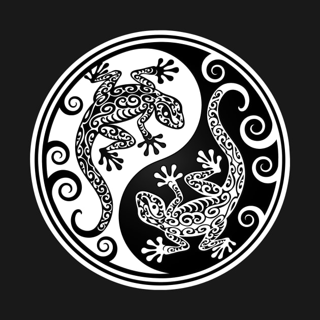 White and Black Yin Yang Geckos by jeffbartels