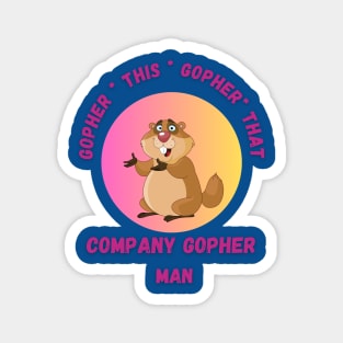 Fritts Cartoons Gopher this Gopher that Company Gopher runner Magnet