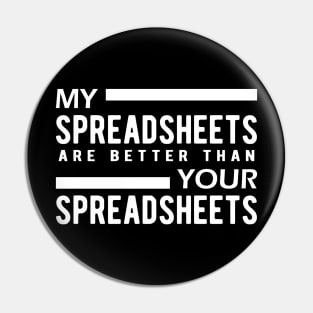 Bookkeeper - My spreadsheets are better than your spreadsheets Pin