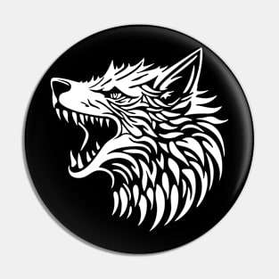 Minimalist Wolf Head Pin