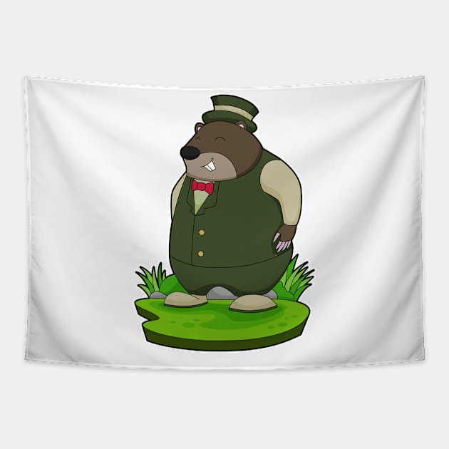 Mole Groom Jacket Wedding Tapestry by Markus Schnabel