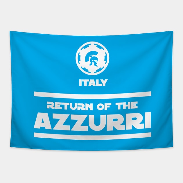 Italy Rugby - Return Of The Azzurri Tapestry by stariconsrugby