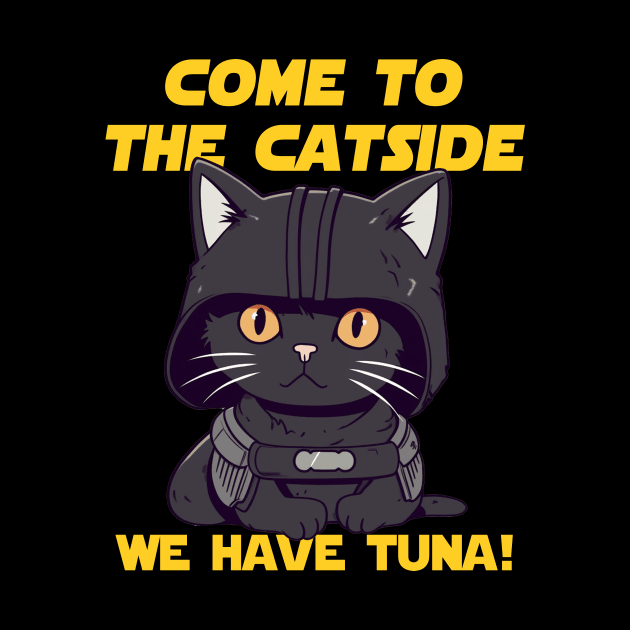 Funny Cute Black Sci-Fi Cat Dark side by geekmethat