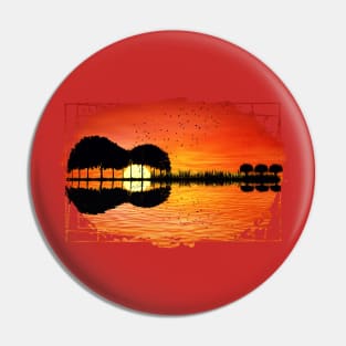 guitar island sunset Pin