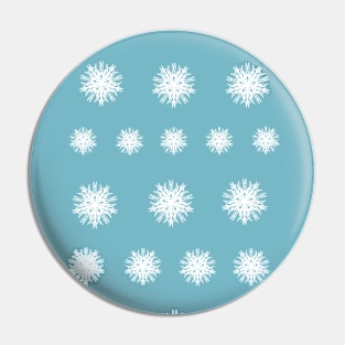 Seasonal Holiday Snowflake Pattern in White Pin