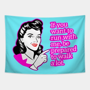 cardio funny, fitness girl, gym girl, fitness funny Tapestry