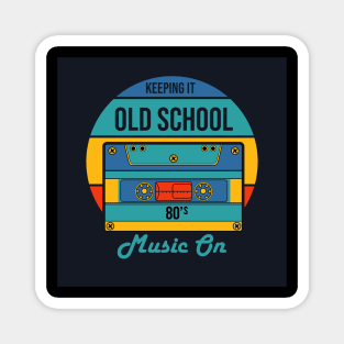 Retro Old School Music Magnet