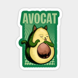 cat avocado funny Magnet