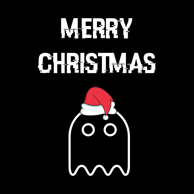 Pacman Ghost Merry Christmsa by Dizzyland