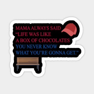 Mama Always Said "Life Was Like Abox Of Chocolates” Magnet