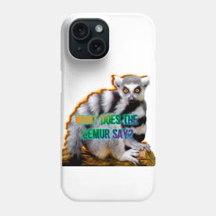 lemur art colorful nature popart wildlife Phone Case