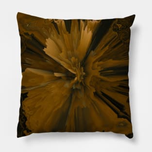 Brown Burled Wood Acrylic Fluid Pour Pillow