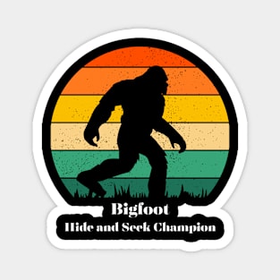 Bigfoot Hide and Seek Champion Funny Sasquatch Magnet