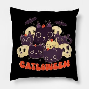 CATLOWEEN HALLOWEEN CAT CUTE DESIGN Pillow