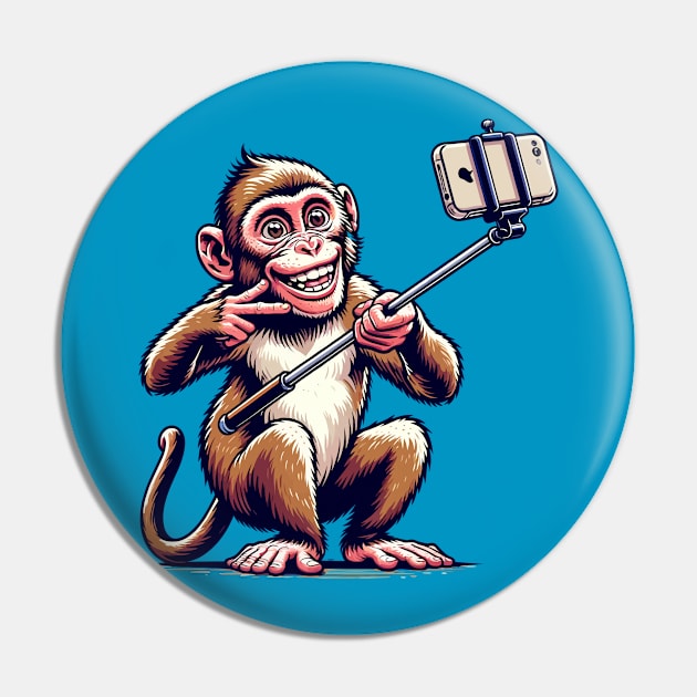 Monkey taking  selfie with a selfie stick Pin by Art_Boys