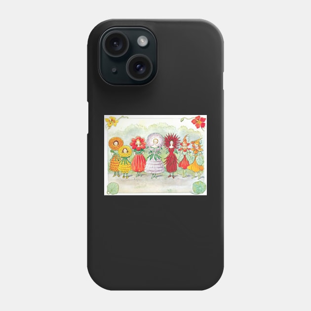 Cute Little Flower Garden Girls Vintage Fairy Tale Phone Case by softbluehum