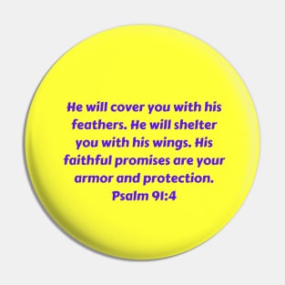 Bible Verse Psalm 91:4 Pin