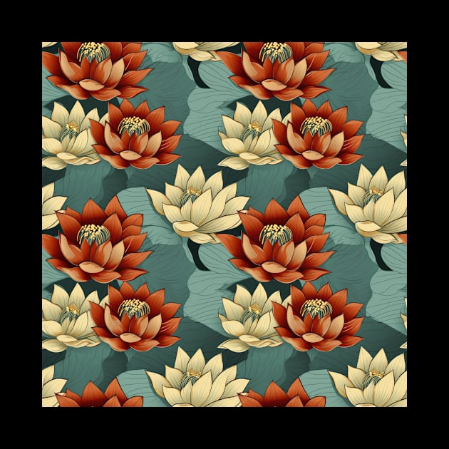 Serenity Blooms: Timeless Lotus Flower Pattern by star trek fanart and more