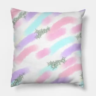 Colorful watercolor abstract glitter sparkle art Pillow