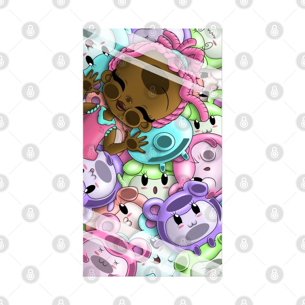 African American Girl and Bears by treasured-gift