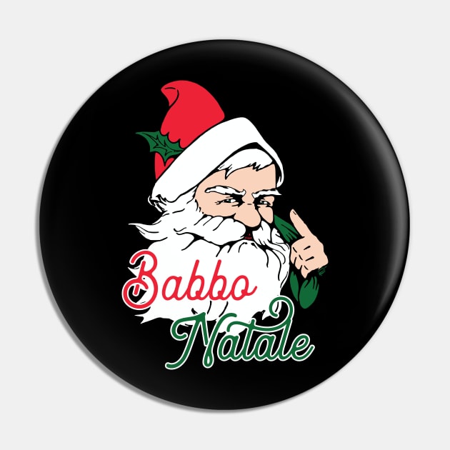 Babbo Natale: Italian Santa Claus graphic Pin by Vector Deluxe