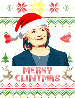 Hillary Clinton Merry Clintmas Magnet