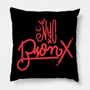 Bronx New York Graffiti Tag by a Wordsmith - Authentic Urban Design Pillow