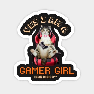 Yes, I Am A Gamer Girl (With Text) Magnet