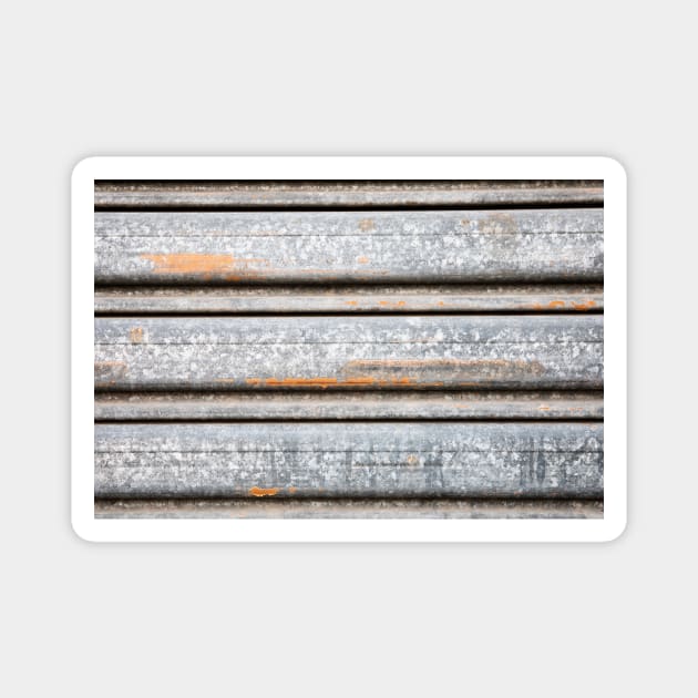 Grunge Grey Rusty Metal Fence 2 Magnet by textural