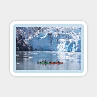 USA. Alaska. Canoes in front of Glacier. Magnet