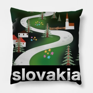 Slovakian travel poster Pillow