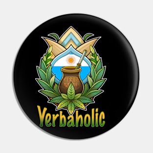 Yerbaholic Retro Bombilla for Argentinian Yerba Mate Tea Lovers Pin