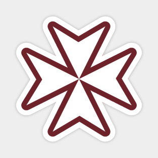 The Cross of Malta (red) Magnet