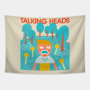 Talking Heads ••• Original 80s Style Fan Artwork Tapestry