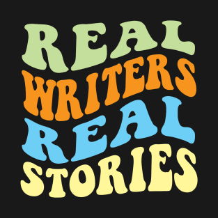 Real Writers Real Stories WGA Writers Guild America Strike T-Shirt