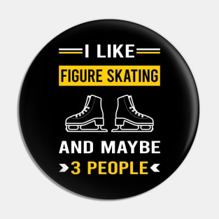 3 People Figure Skating Skate Skater Pin