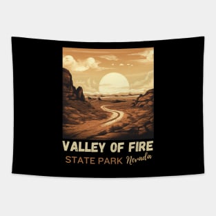 Valley Of Fire State Park Nature Lover Vintage Hiking Outdoor Travel Adventure T-Shirt Tapestry