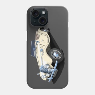 1954 MG TF sports car in ivory Phone Case