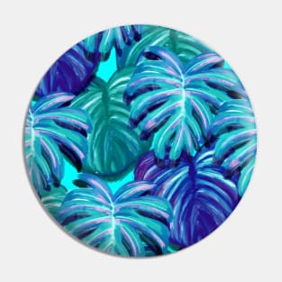 Tropical leaves painted Pin