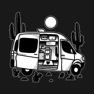 Sprinter van camper conversion in the desert T-Shirt