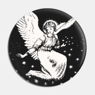 Victorian style Angel engraving Pin