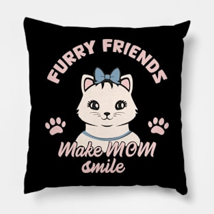 Cat Lovers Mothers Day Gift Pillow