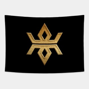 Iwate Prefecture Symbol in Gold Faux Tapestry