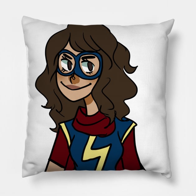 Ms Marvel Pillow by MershadiesArt