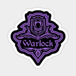 D&D Warlock 1 Color Emblem Magnet